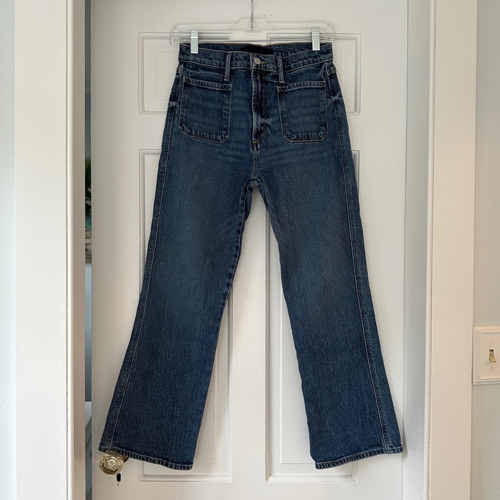 Joe’s Jeans Medium Wash Cropped Bootcut No Rips Denim Jeans in Size 28